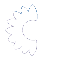 Summer Sunflower and Dog Silhouette - Applique
