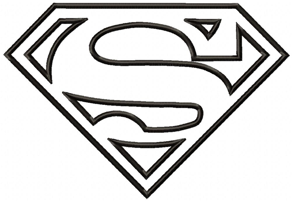 Superman S - Applique - Machine Embroidery Design