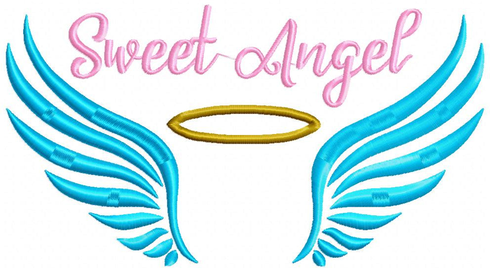 Sweet Angel – Satin Stitch – Machine Embroidery Design