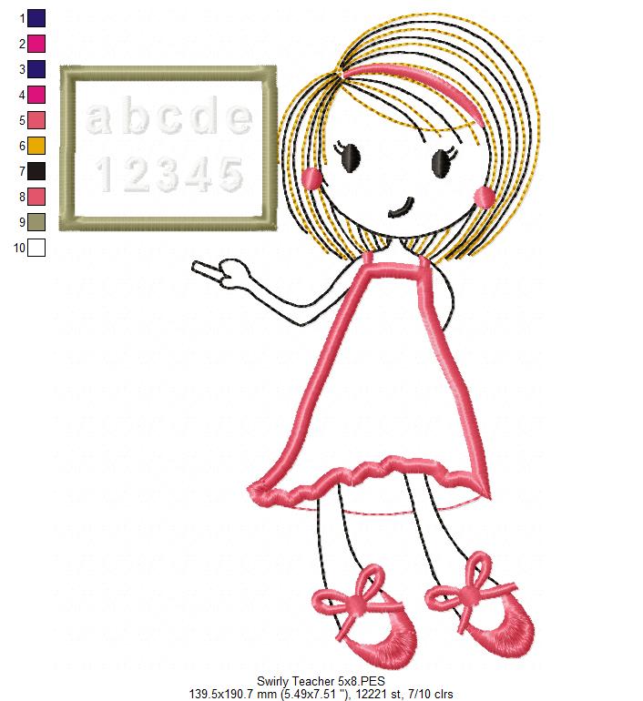 Swirly Girl Teaching - Applique
