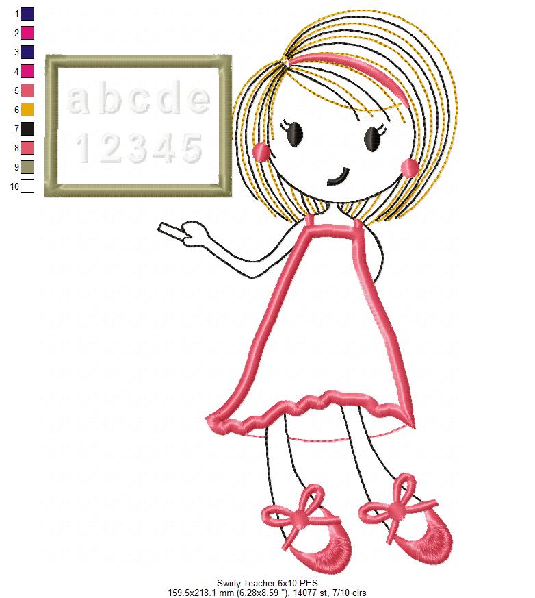 Swirly Girl Teaching - Applique