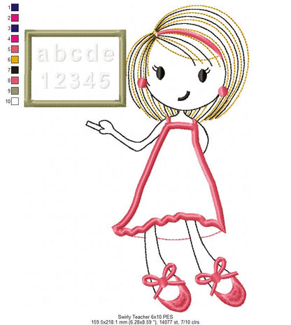 Swirly Girl Teaching - Applique
