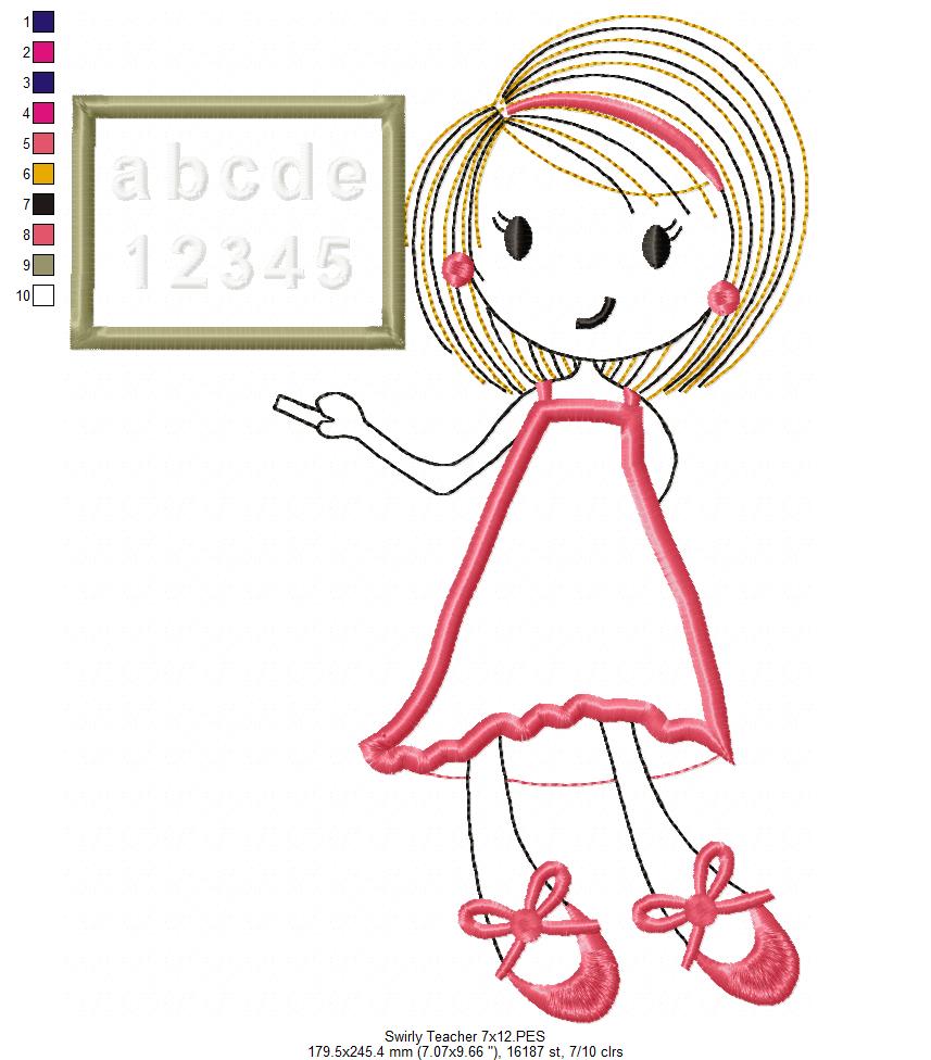 Swirly Girl Teaching - Applique