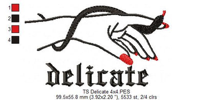 Taylor Swift Delicate - Fill Stitch - Machine Embroidery Design