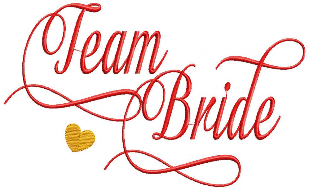 Wedding Party Script Collection – Satin Stitch – Machine Embroidery Design
