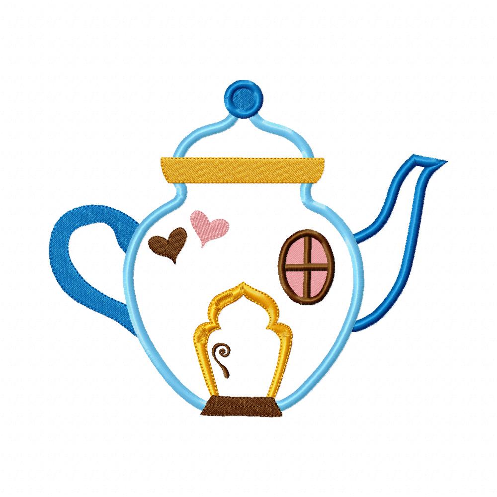 Teapot Fairy House - Applique