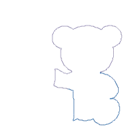 Teddy Bear Boy and Cake Number 1 One 1st Birthday - Applique - Machine Embroidery Design