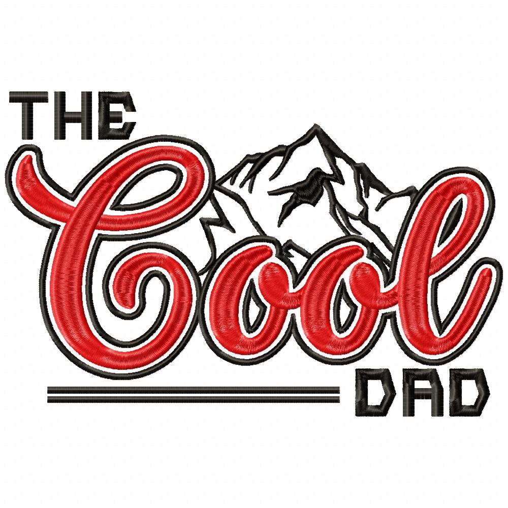 The Cool Dad - Fill Stitch - Machine Embroidery Design