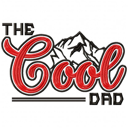 The Cool Dad - Fill Stitch - Machine Embroidery Design