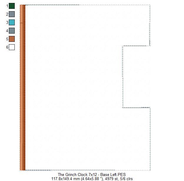 The Grinch Clock Ornament - ITH Project - Machine Embroidery Design