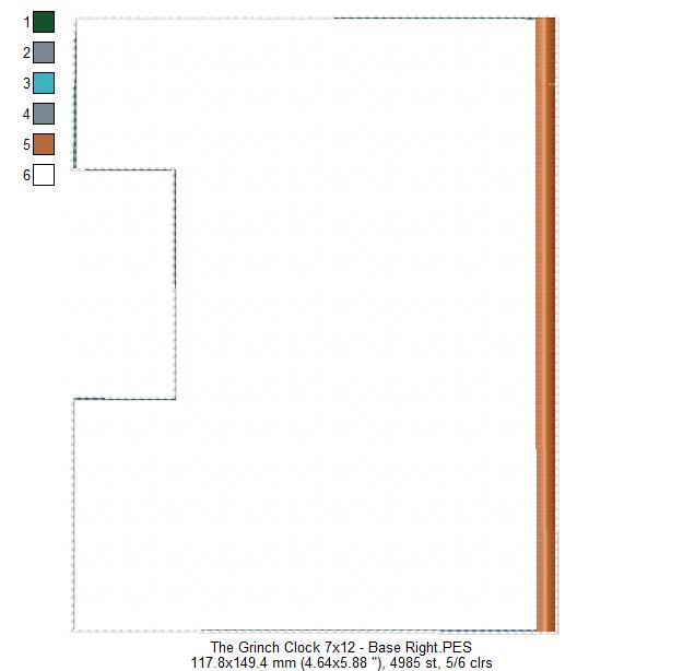The Grinch Clock Ornament - ITH Project - Machine Embroidery Design