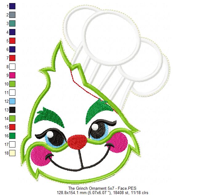 Cheff Grinch - ITH Project - Machine Embroidery Design