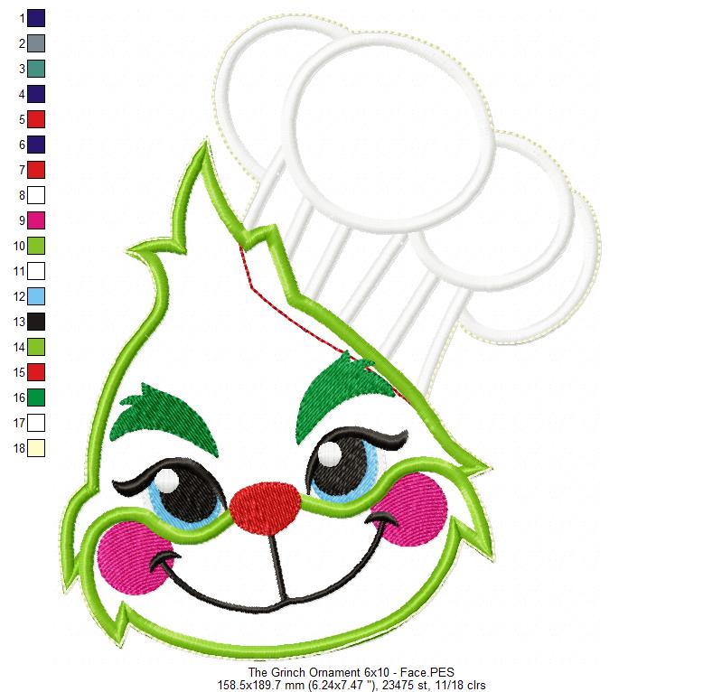 Cheff Grinch - ITH Project - Machine Embroidery Design