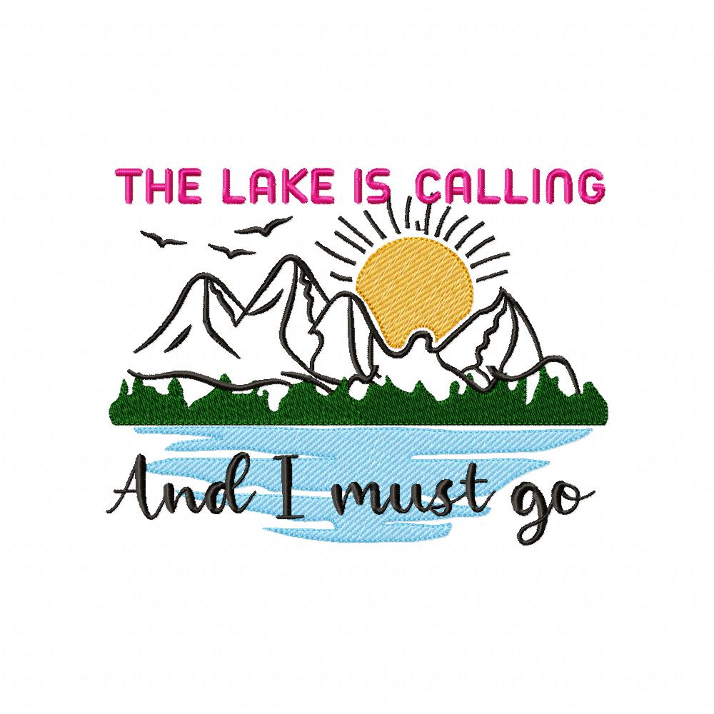 The Lake is Calling and I Must Go - Fill Stitch - Machine Embroidery Design