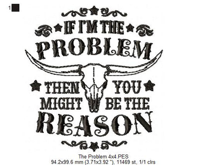 🤠 Western Attitude Quote – Fill Stitch – Machine Embroidery Design