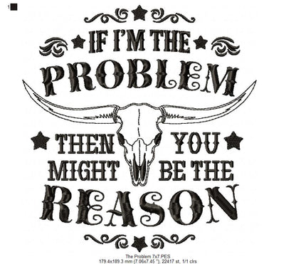 🤠 Western Attitude Quote – Fill Stitch – Machine Embroidery Design