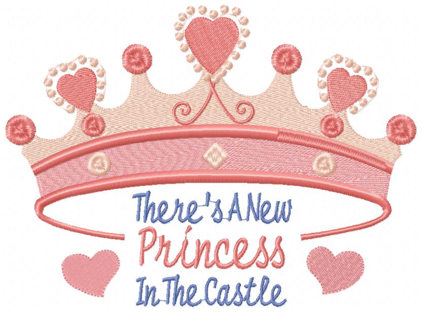 There’s a New Princess – Fill Stitch – Machine Embroidery Design