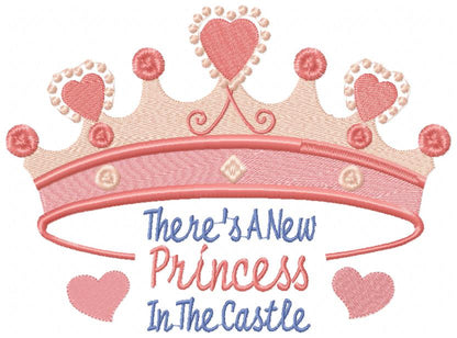 There’s a New Princess – Fill Stitch – Machine Embroidery Design