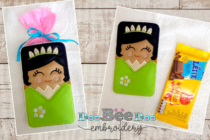 Princess Candy Holder - ITH Project - Machine Embroidery Design