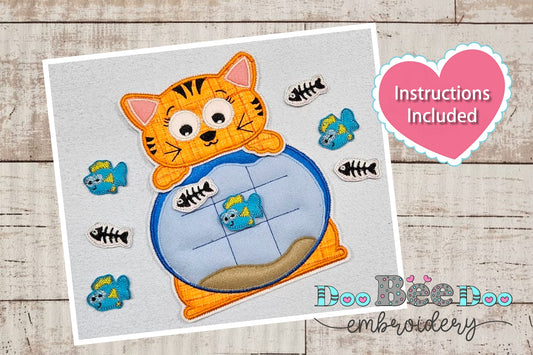 Tic-tac-toe kitten - ITH Project - Machine Embroidery Design