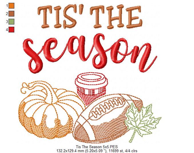 Tis' The Season - Sketch Stitch - Machine Embroidery Design