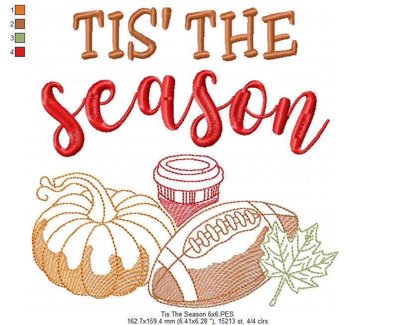 Tis' The Season - Sketch Stitch - Machine Embroidery Design