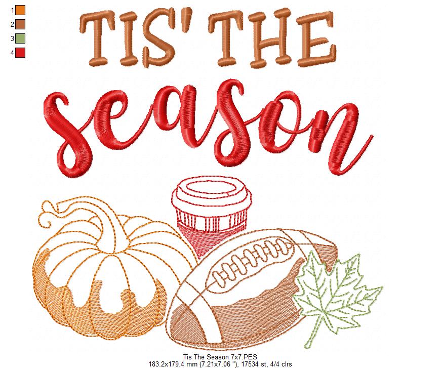 Tis' The Season - Sketch Stitch - Machine Embroidery Design