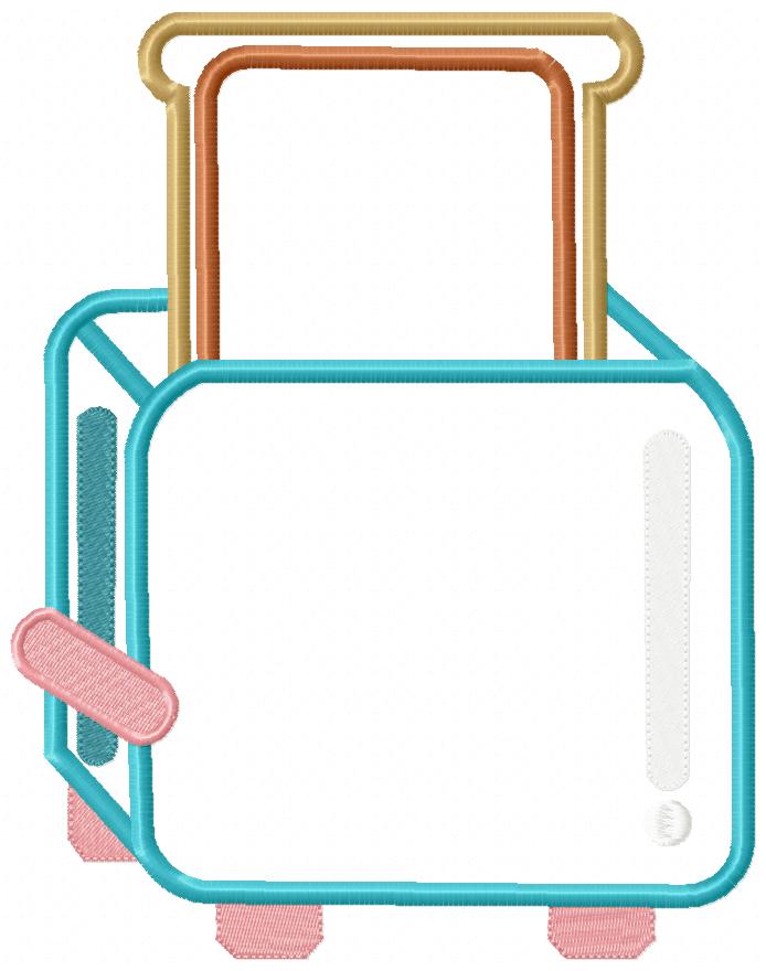Breakfast Toaster - Appliqué - Machine Embroidery Design