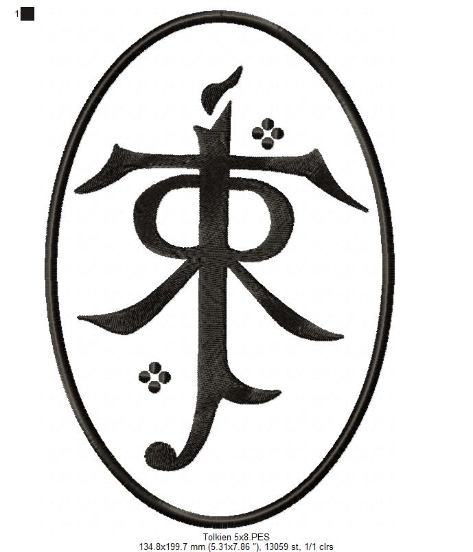 Tolkien Logo - Fill Stitch - Machine Embroidery Design