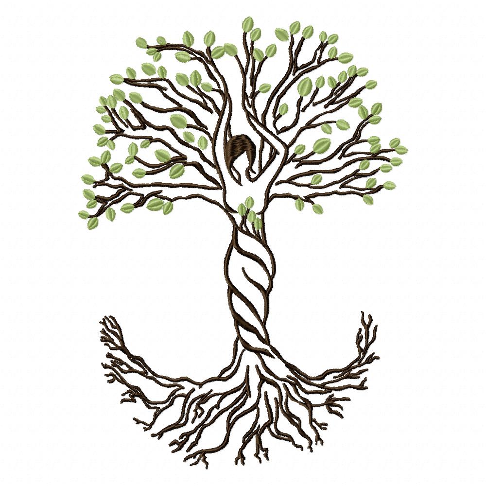 Mother Nature Tree - Fill Stitch - Machine Embroidery Design