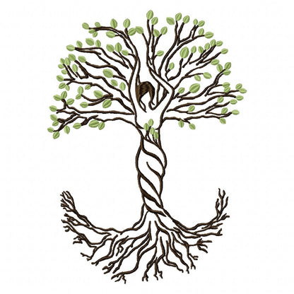 Mother Nature Tree - Fill Stitch - Machine Embroidery Design