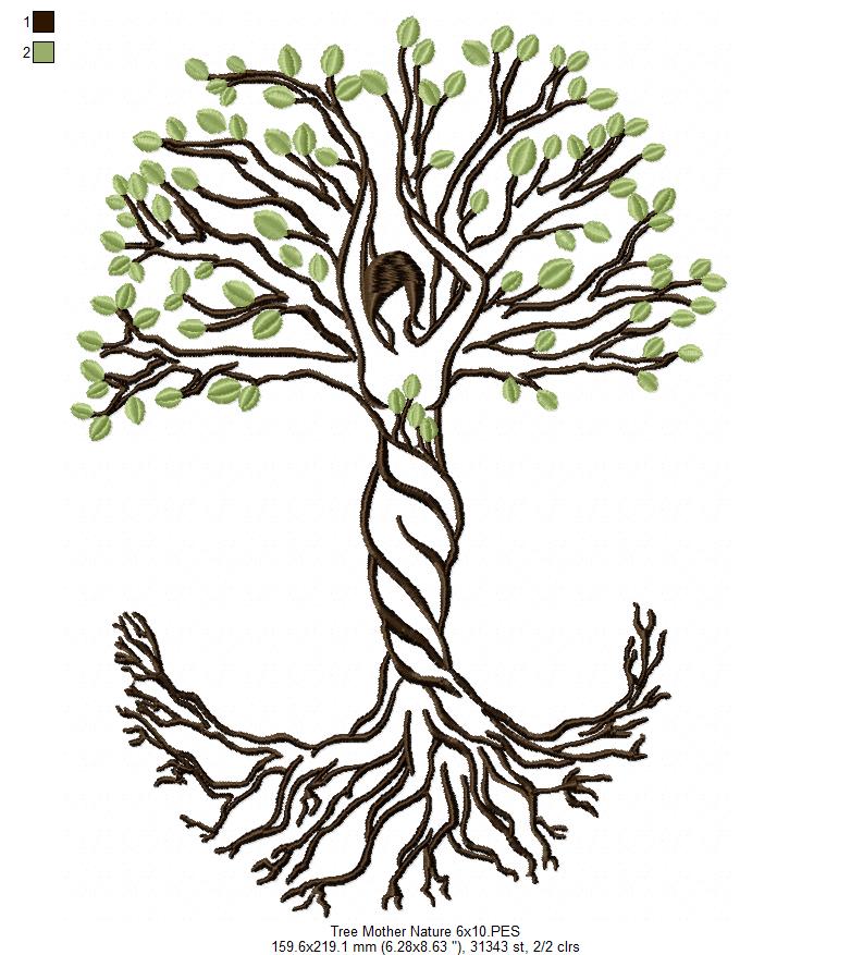 Mother Nature Tree - Fill Stitch