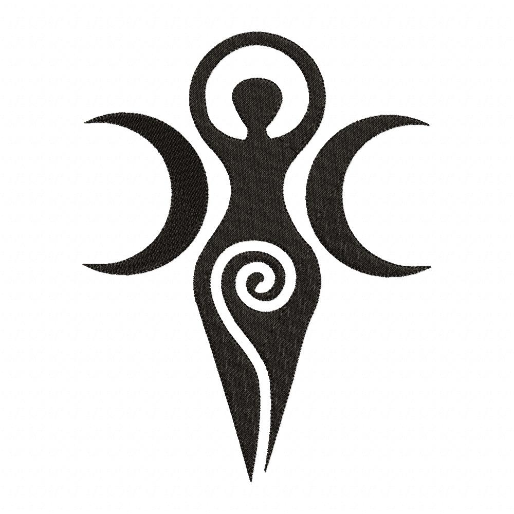 The Triple Goddess - Fill Stitch - Machine Embroidery Design