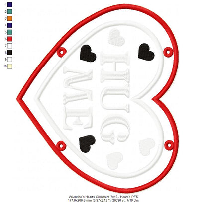 Hearts Ornament - ITH Project - Machine Embroidery Design