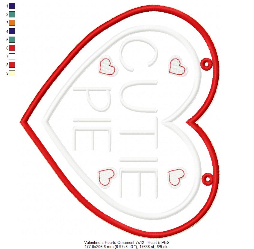 Hearts Ornament - ITH Project - Machine Embroidery Design