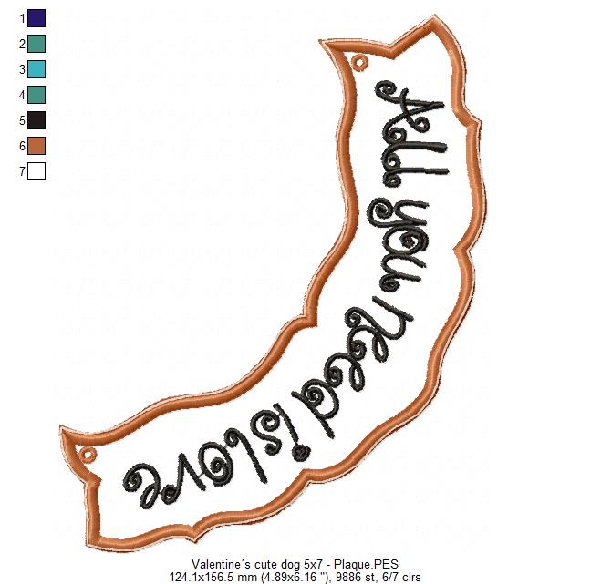 Cupid Dog Ornament - ITH Project - Machine Embroidery Design
