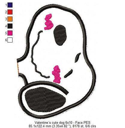 Cupid Dog Ornament - ITH Project - Machine Embroidery Design