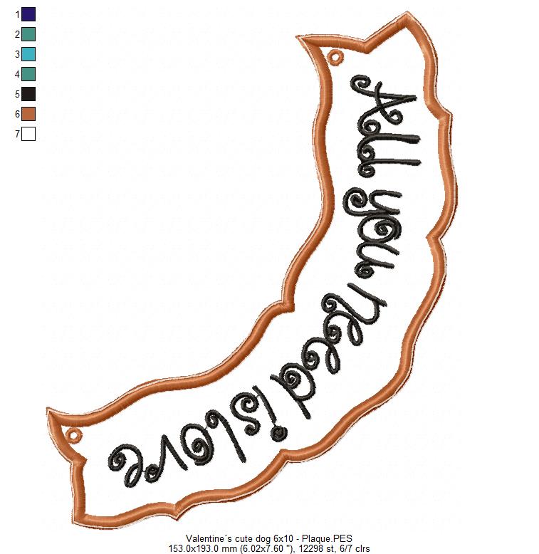 Cupid Dog Ornament - ITH Project - Machine Embroidery Design