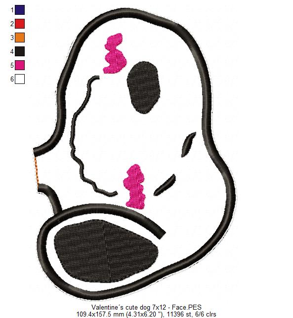 Cupid Dog Ornament - ITH Project - Machine Embroidery Design