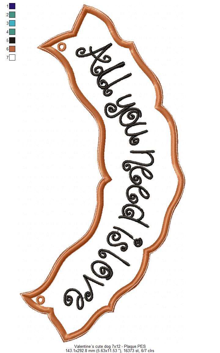 Cupid Dog Ornament - ITH Project - Machine Embroidery Design