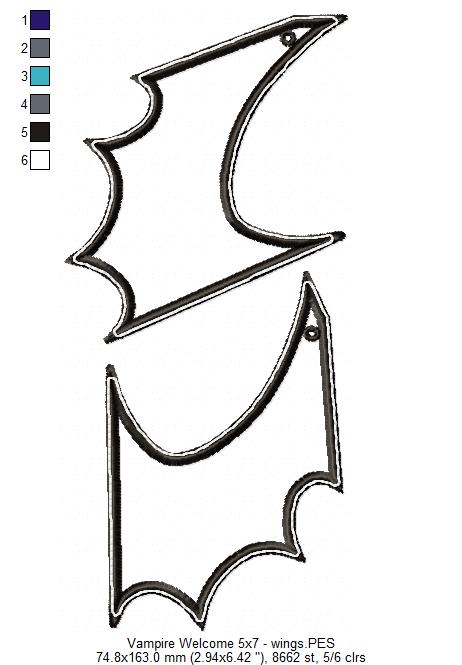 Vampire Welcome - ITH Project - Machine Embroidery Design