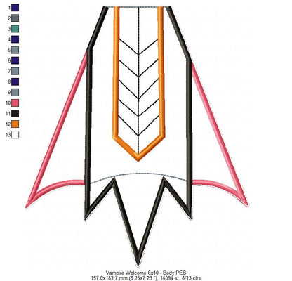 Vampire Welcome - ITH Project - Machine Embroidery Design