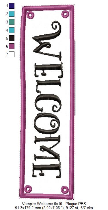 Vampire Welcome - ITH Project - Machine Embroidery Design
