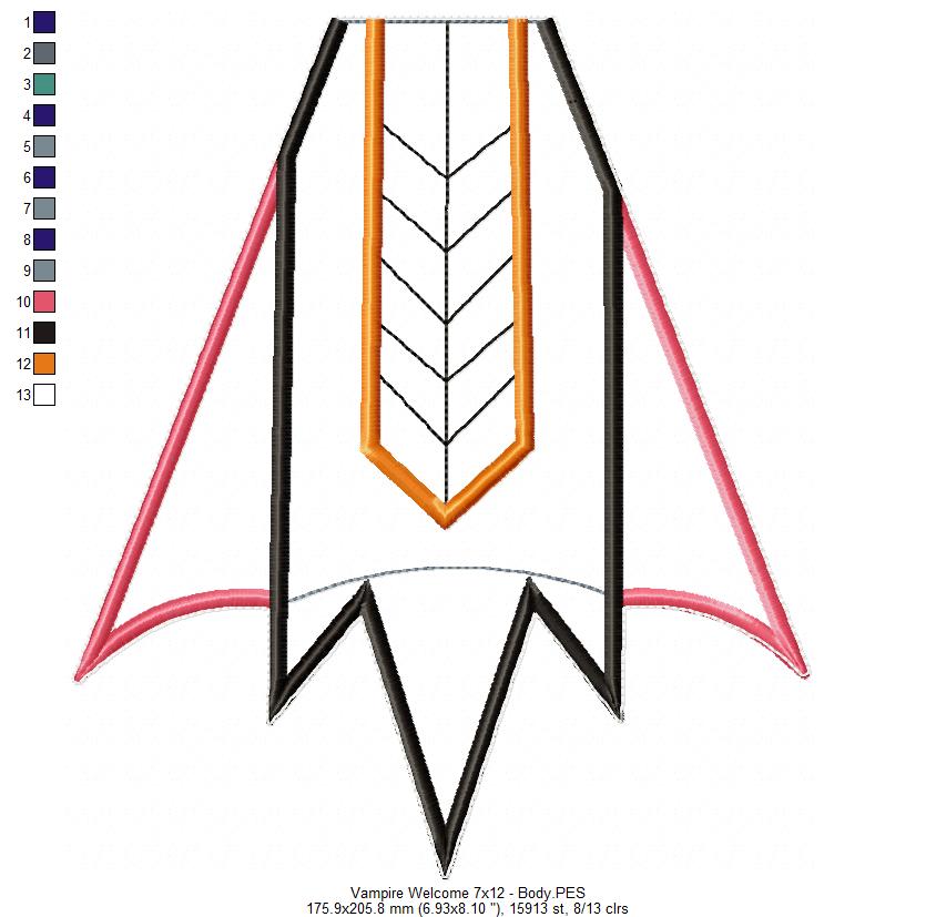 Vampire Welcome - ITH Project - Machine Embroidery Design