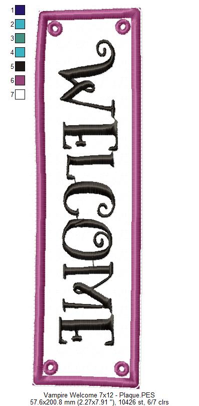 Vampire Welcome - ITH Project - Machine Embroidery Design