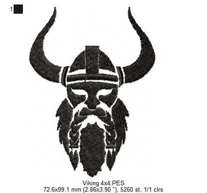 Viking - Fill Stitch - Machine Embroidery Design