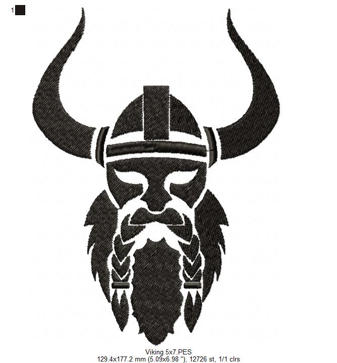 Viking - Fill Stitch - Machine Embroidery Design