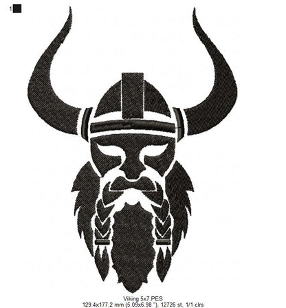 Viking - Fill Stitch - Machine Embroidery Design