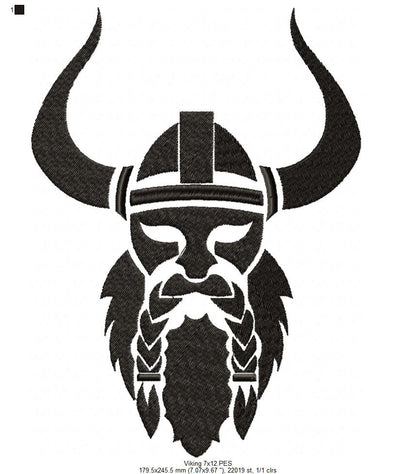 Viking - Fill Stitch - Machine Embroidery Design