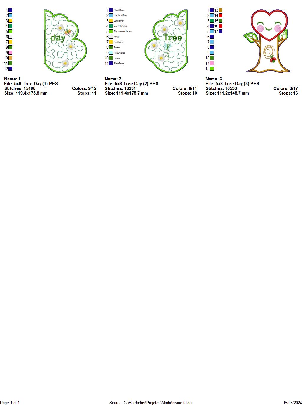 Tree Day - ITH Project - Machine Embroidery Design